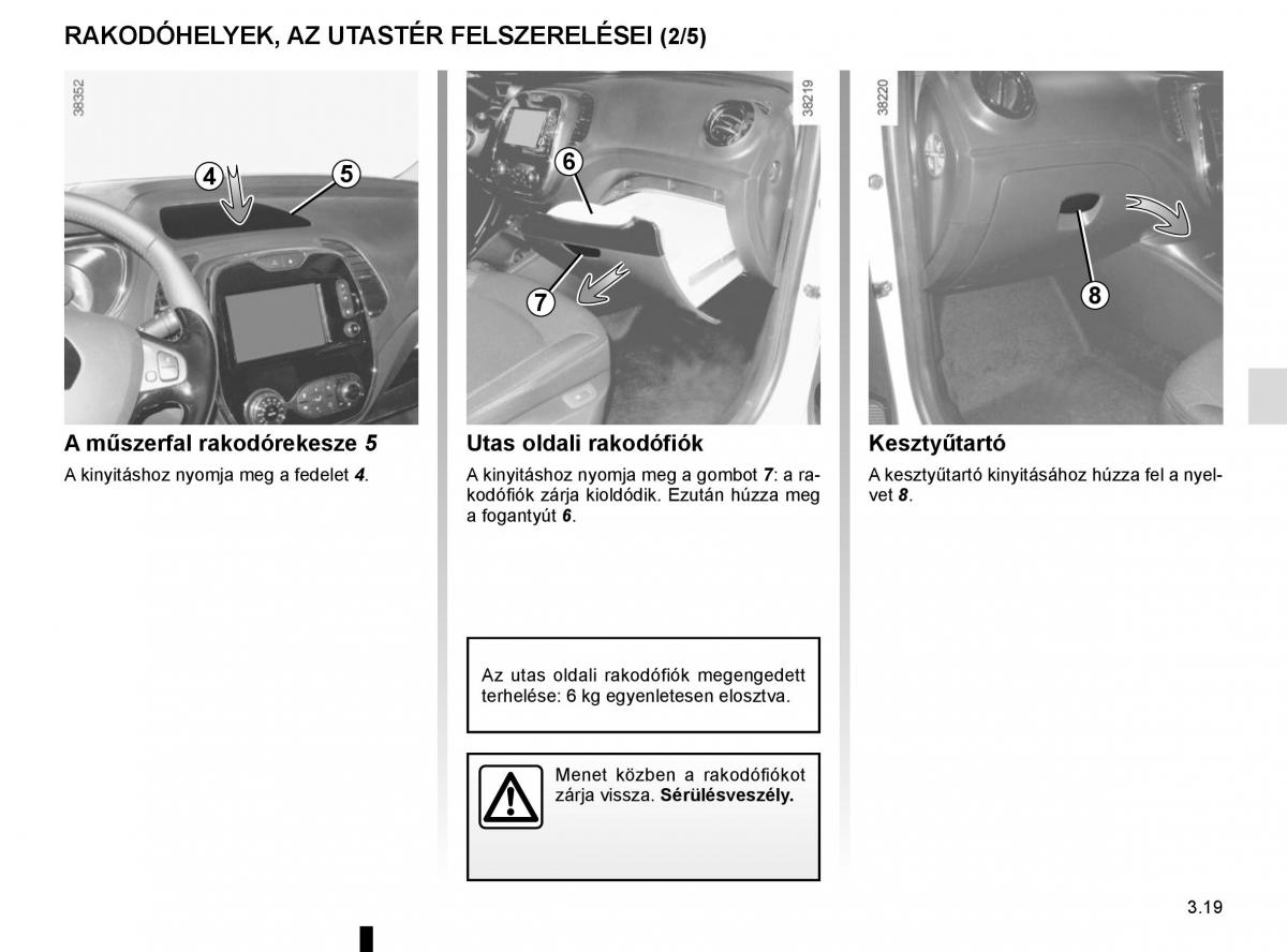 Renault Captur Kezelesi utmutato / page 153