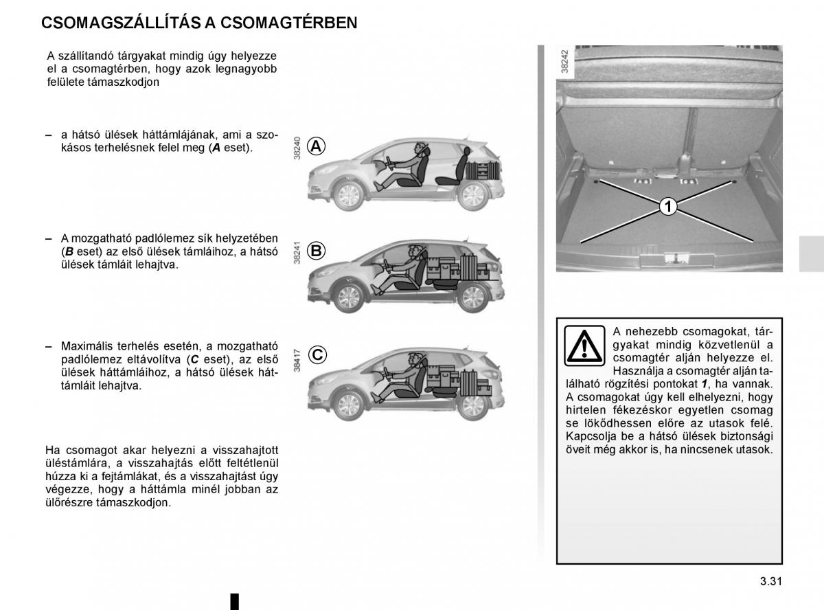 Renault Captur Kezelesi utmutato / page 165