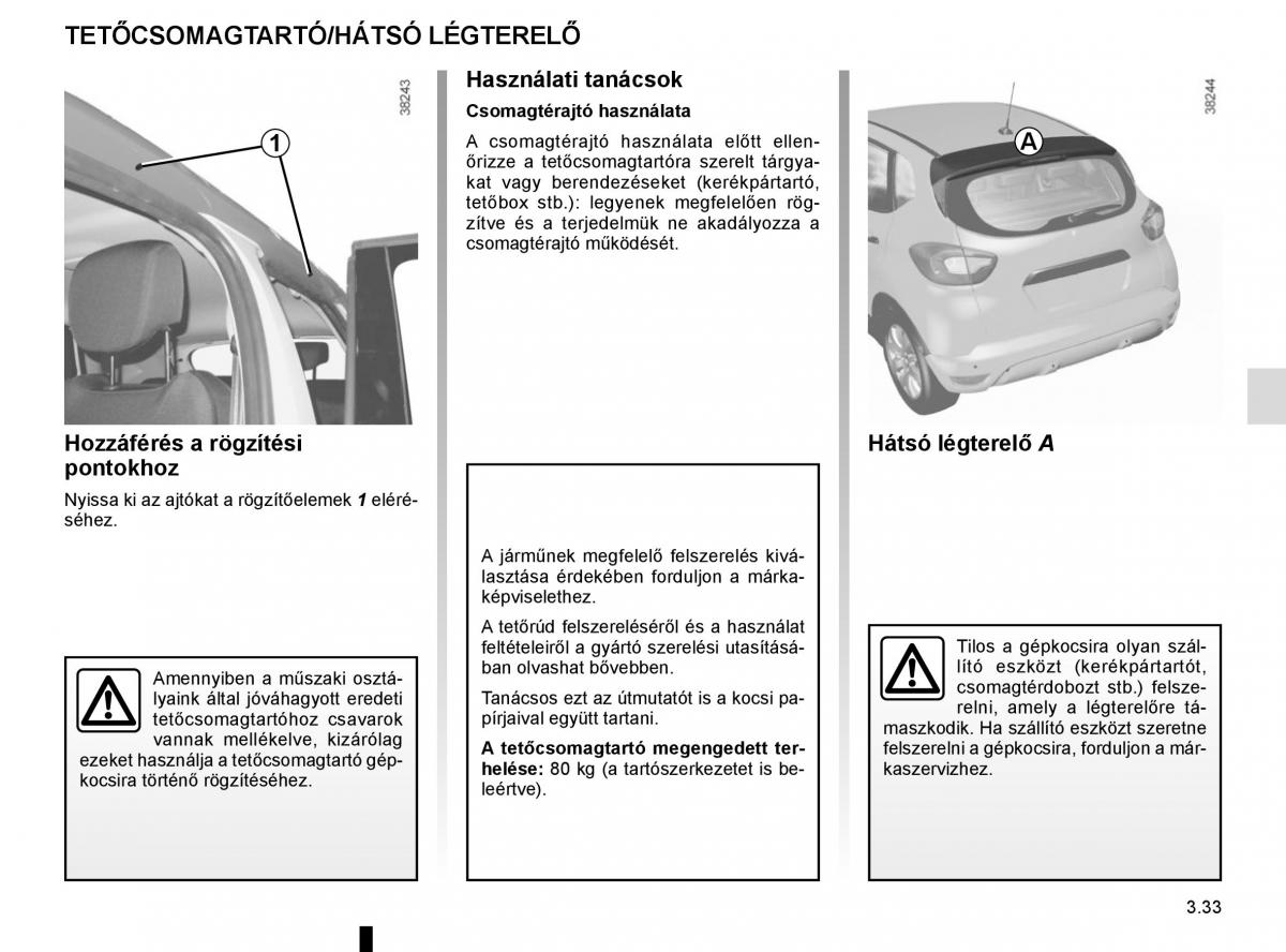 Renault Captur Kezelesi utmutato / page 167