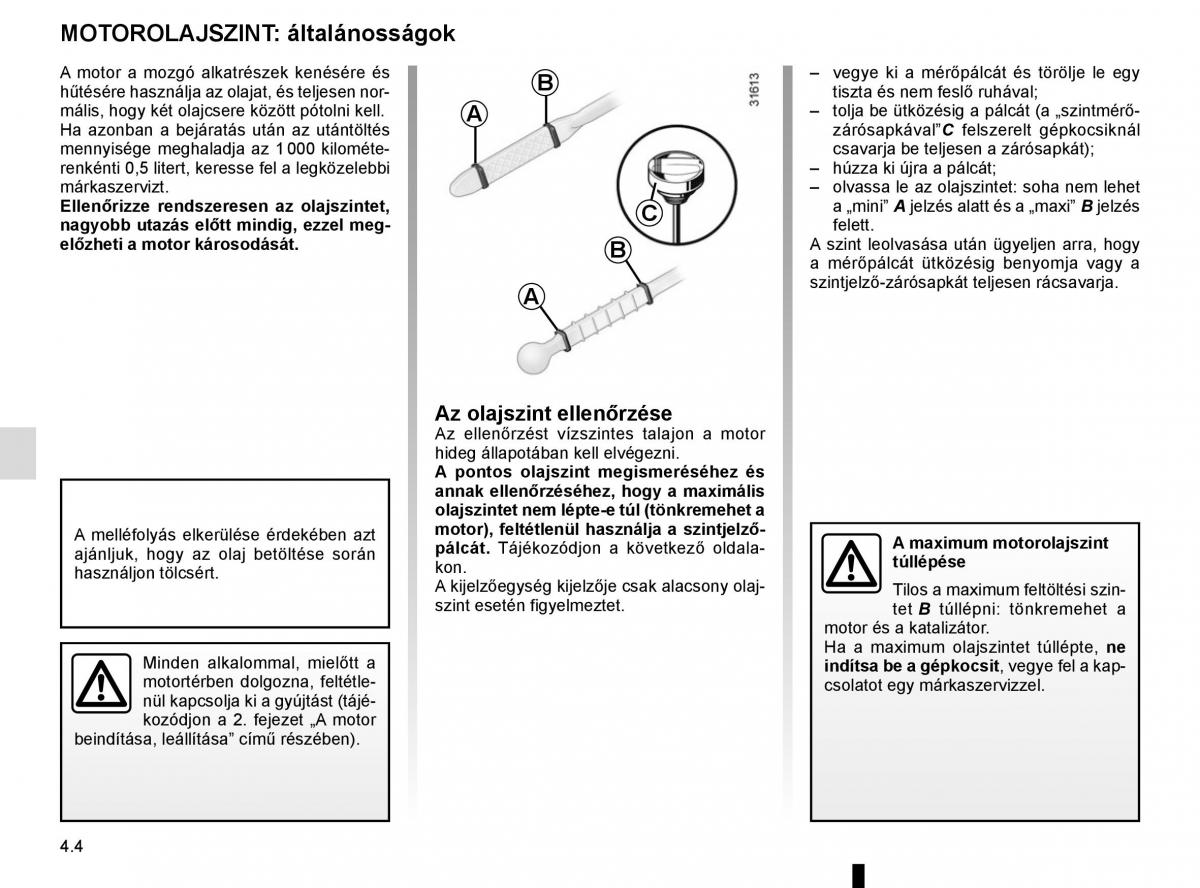 Renault Captur Kezelesi utmutato / page 172