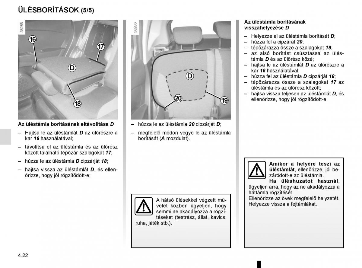 Renault Captur Kezelesi utmutato / page 190