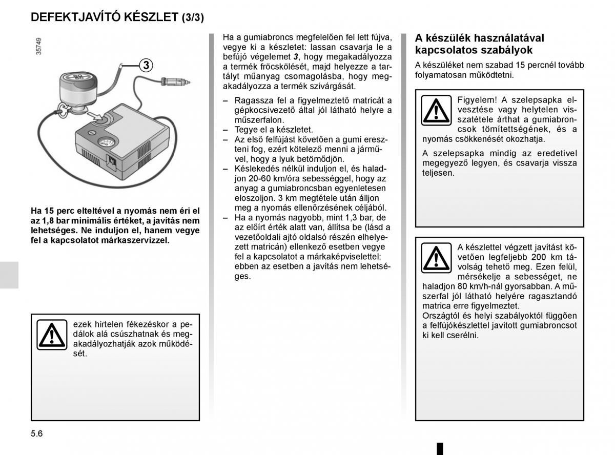 Renault Captur Kezelesi utmutato / page 196