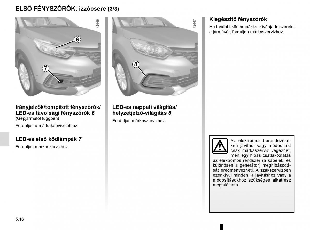 Renault Captur Kezelesi utmutato / page 206