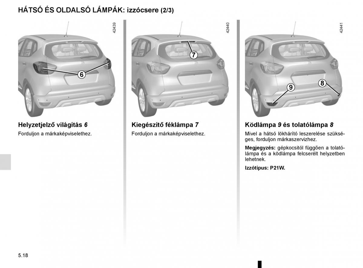 Renault Captur Kezelesi utmutato / page 208