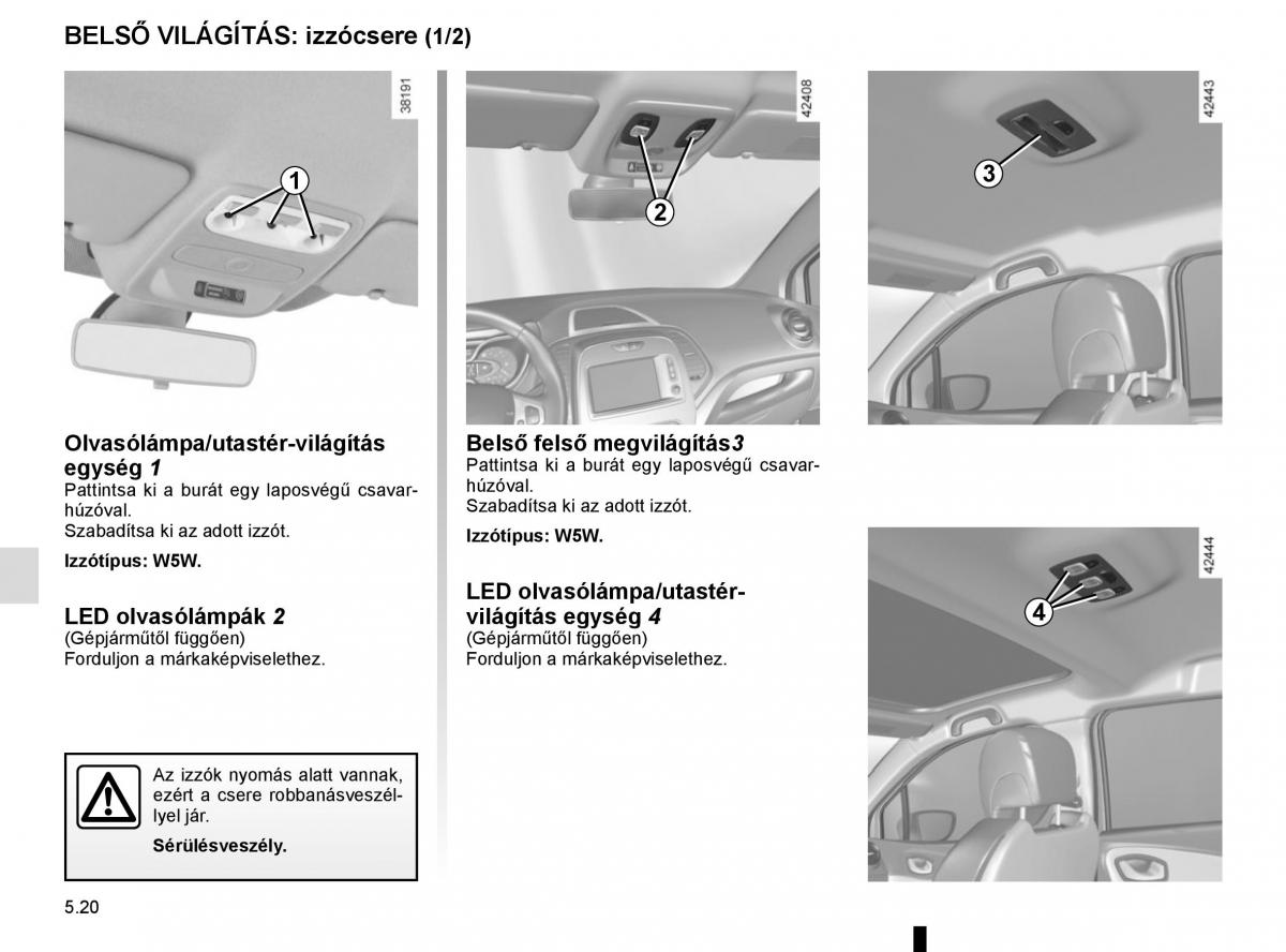 Renault Captur Kezelesi utmutato / page 210