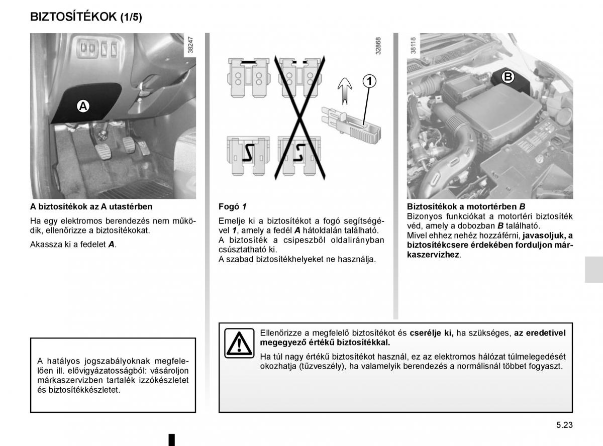 Renault Captur Kezelesi utmutato / page 213