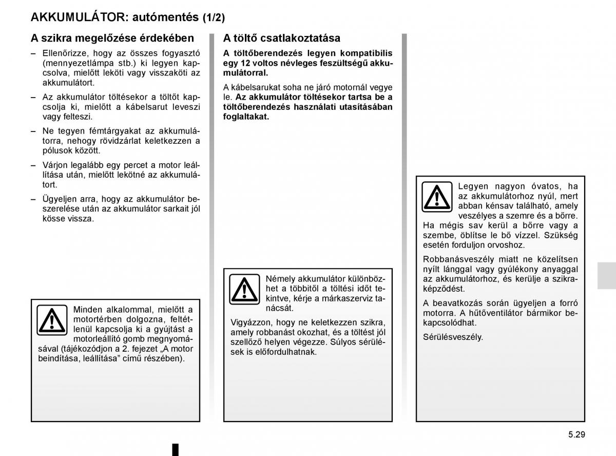 Renault Captur Kezelesi utmutato / page 219