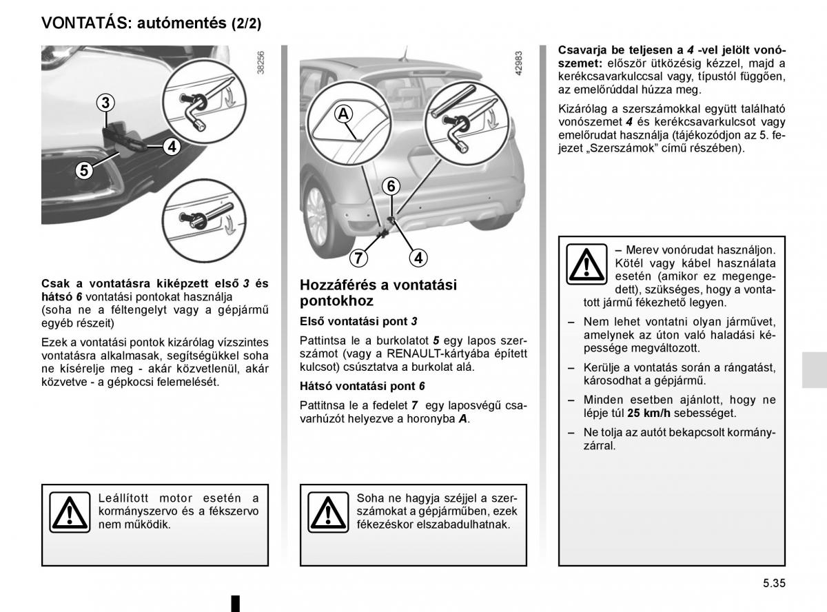 Renault Captur Kezelesi utmutato / page 225