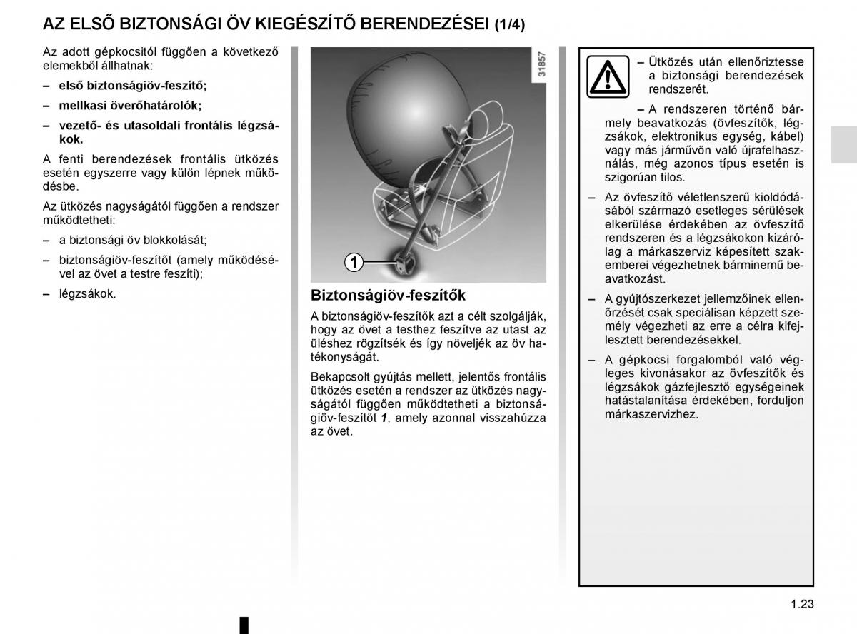 Renault Captur Kezelesi utmutato / page 29