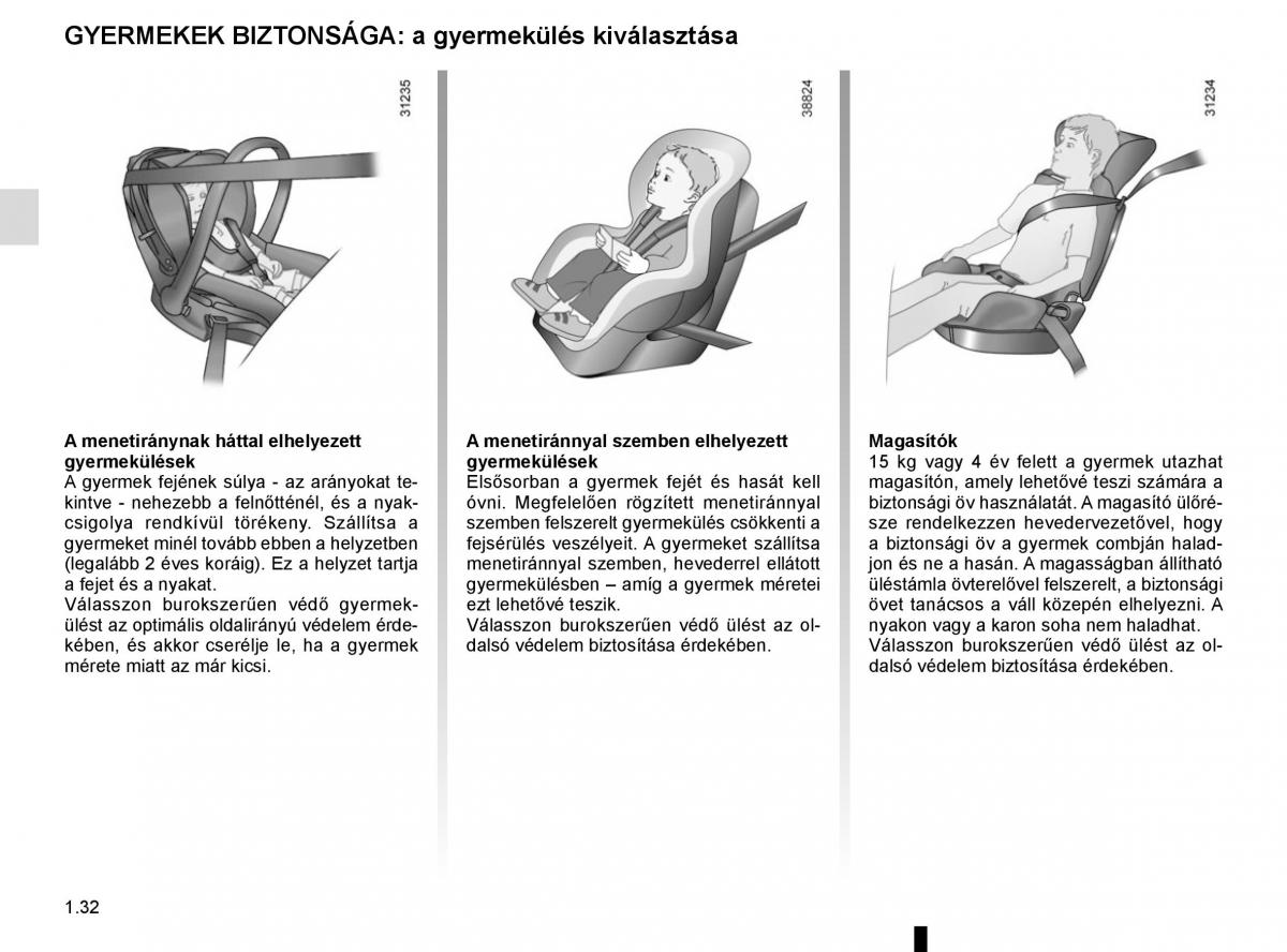 Renault Captur Kezelesi utmutato / page 38