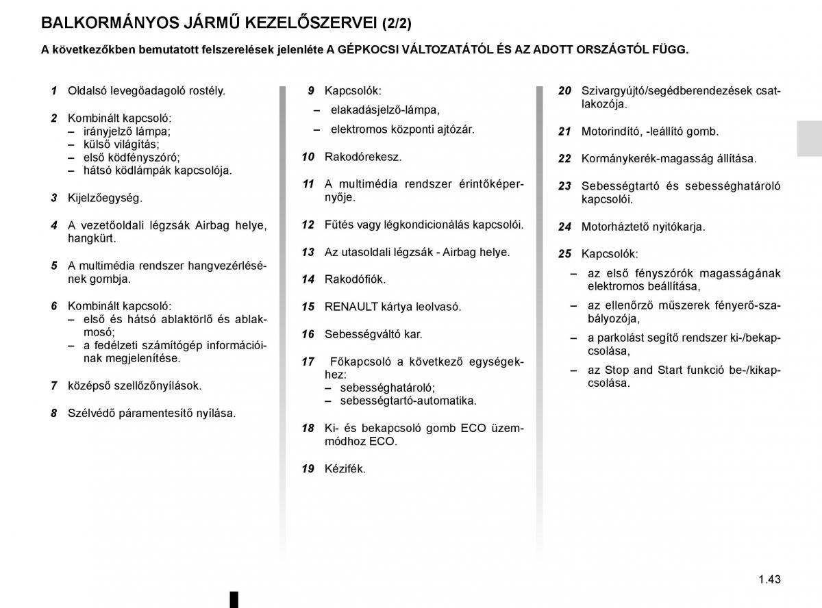 Renault Captur Kezelesi utmutato / page 49