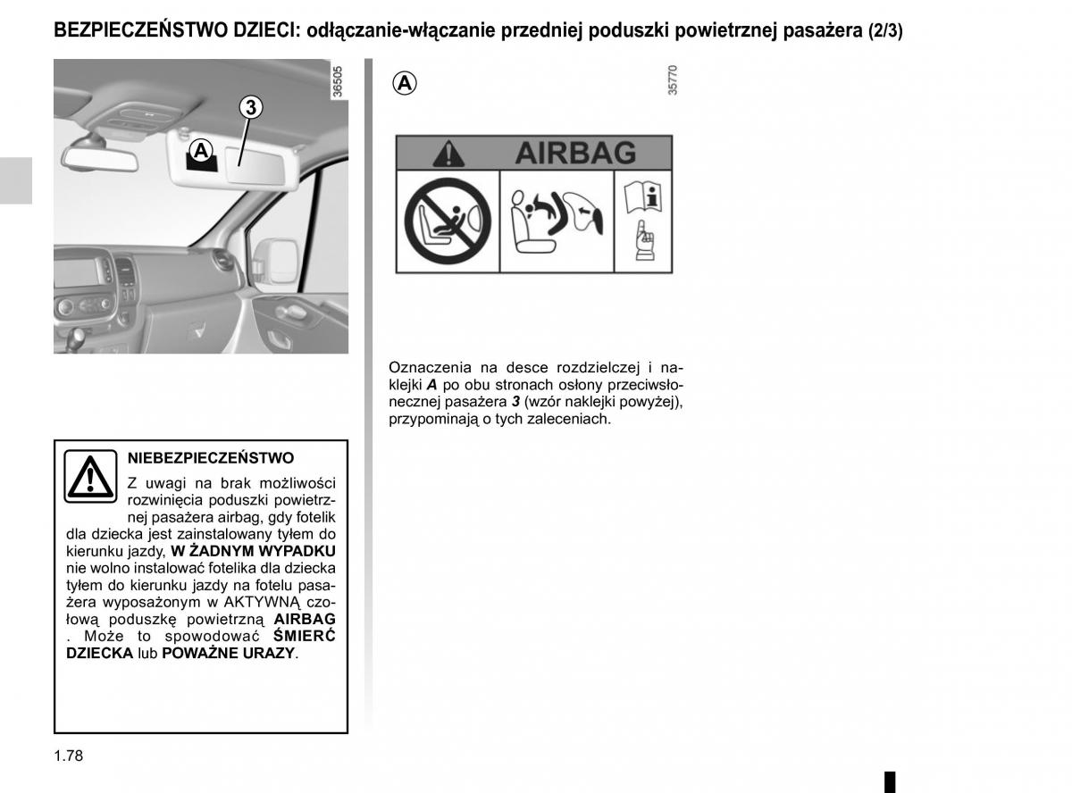 Renault Traffic III 2 instrukcja obslugi / page 84