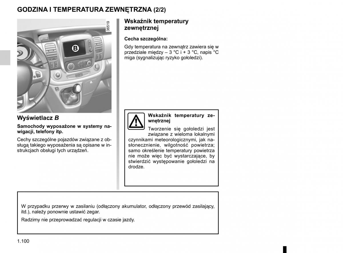 Renault Traffic III 2 instrukcja obslugi / page 106