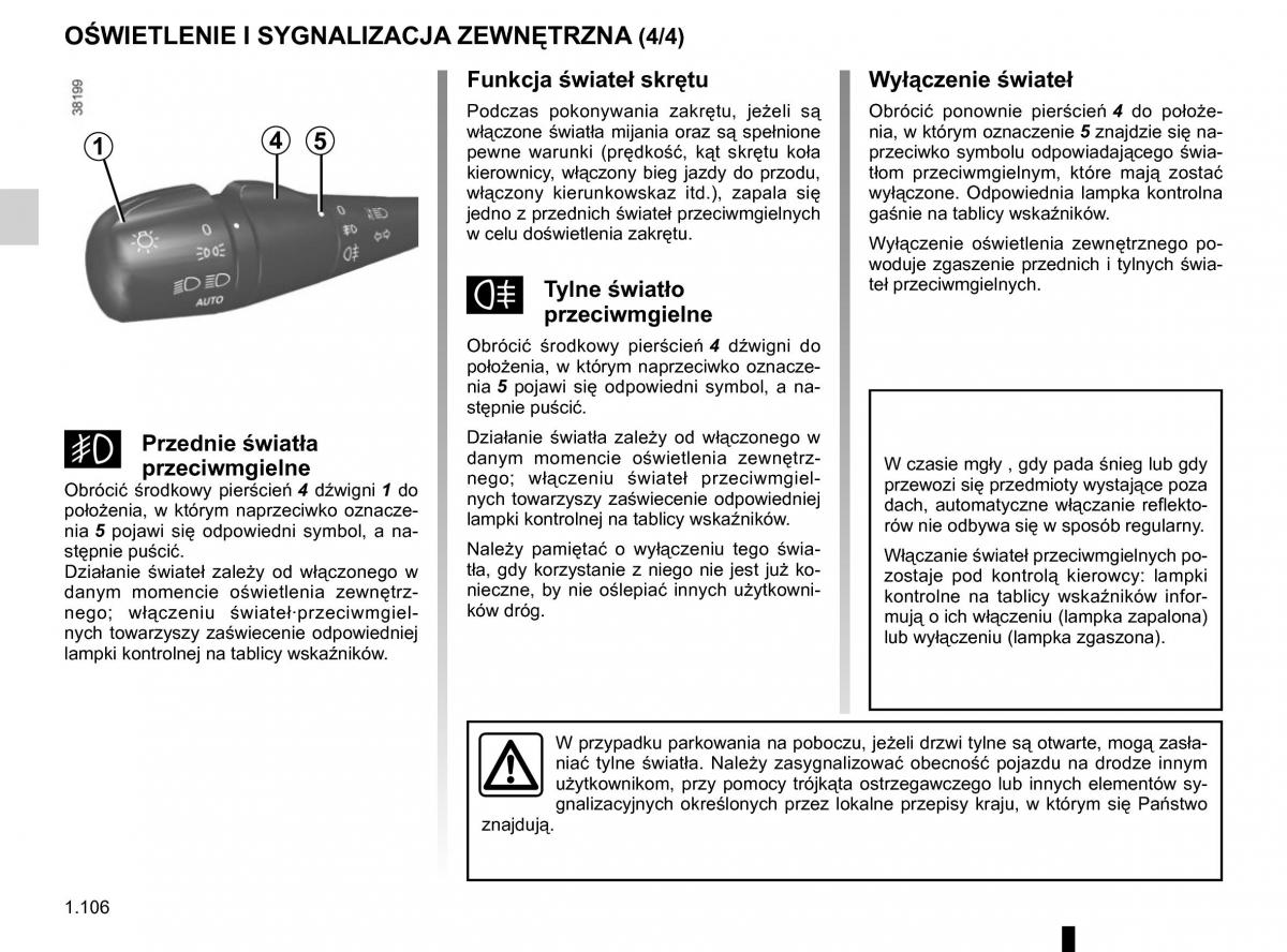 Renault Traffic III 2 instrukcja obslugi / page 112