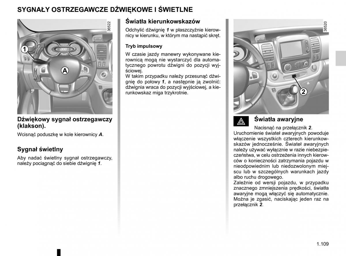 Renault Traffic III 2 instrukcja obslugi / page 115