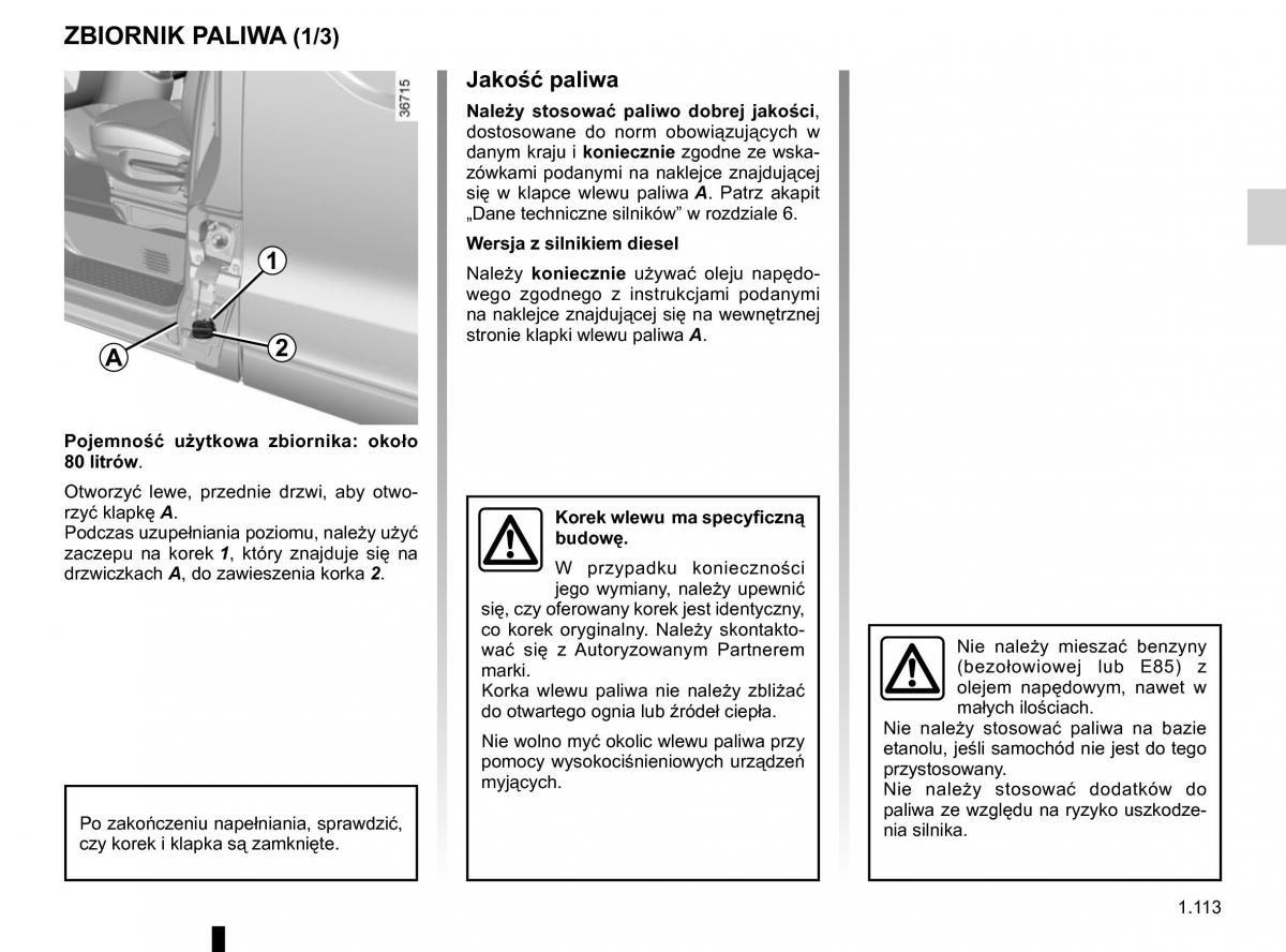 Renault Traffic III 2 instrukcja obslugi / page 119