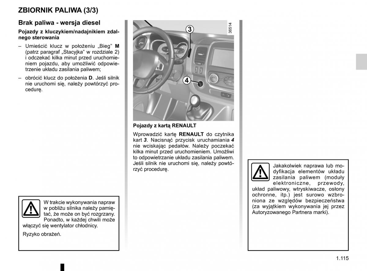 Renault Traffic III 2 instrukcja obslugi / page 121