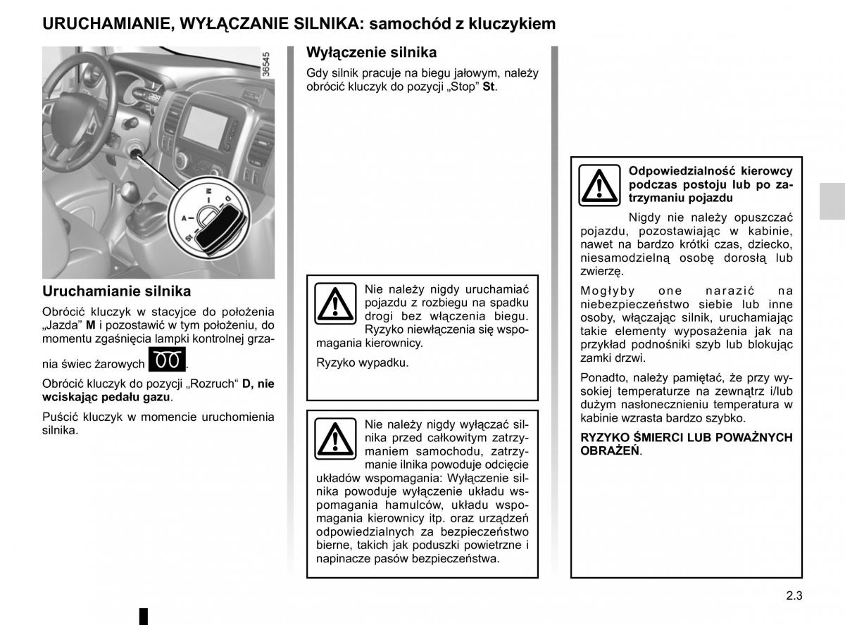 Renault Traffic III 2 instrukcja obslugi / page 129