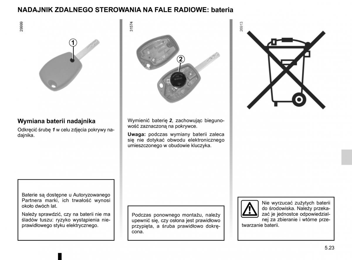 Renault Traffic III 2 instrukcja obslugi / page 249