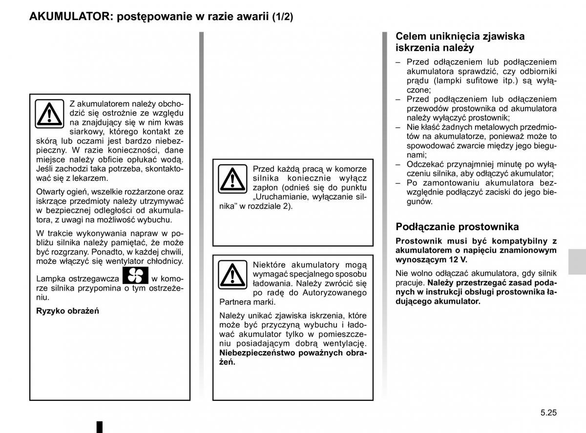 Renault Traffic III 2 instrukcja obslugi / page 251