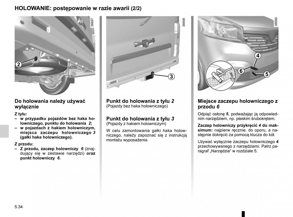 Renault Traffic III 2 instrukcja obslugi / page 260