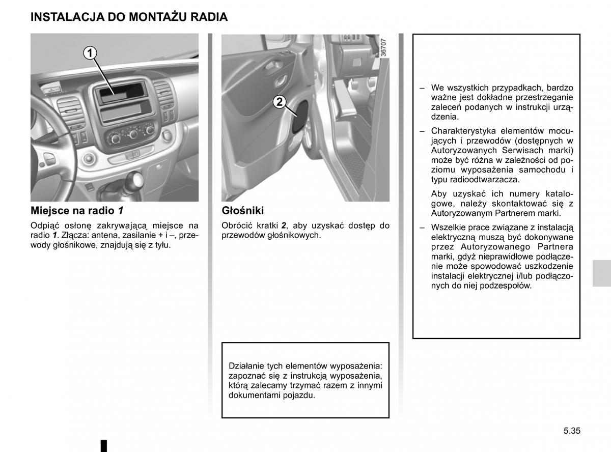 Renault Traffic III 2 instrukcja obslugi / page 261