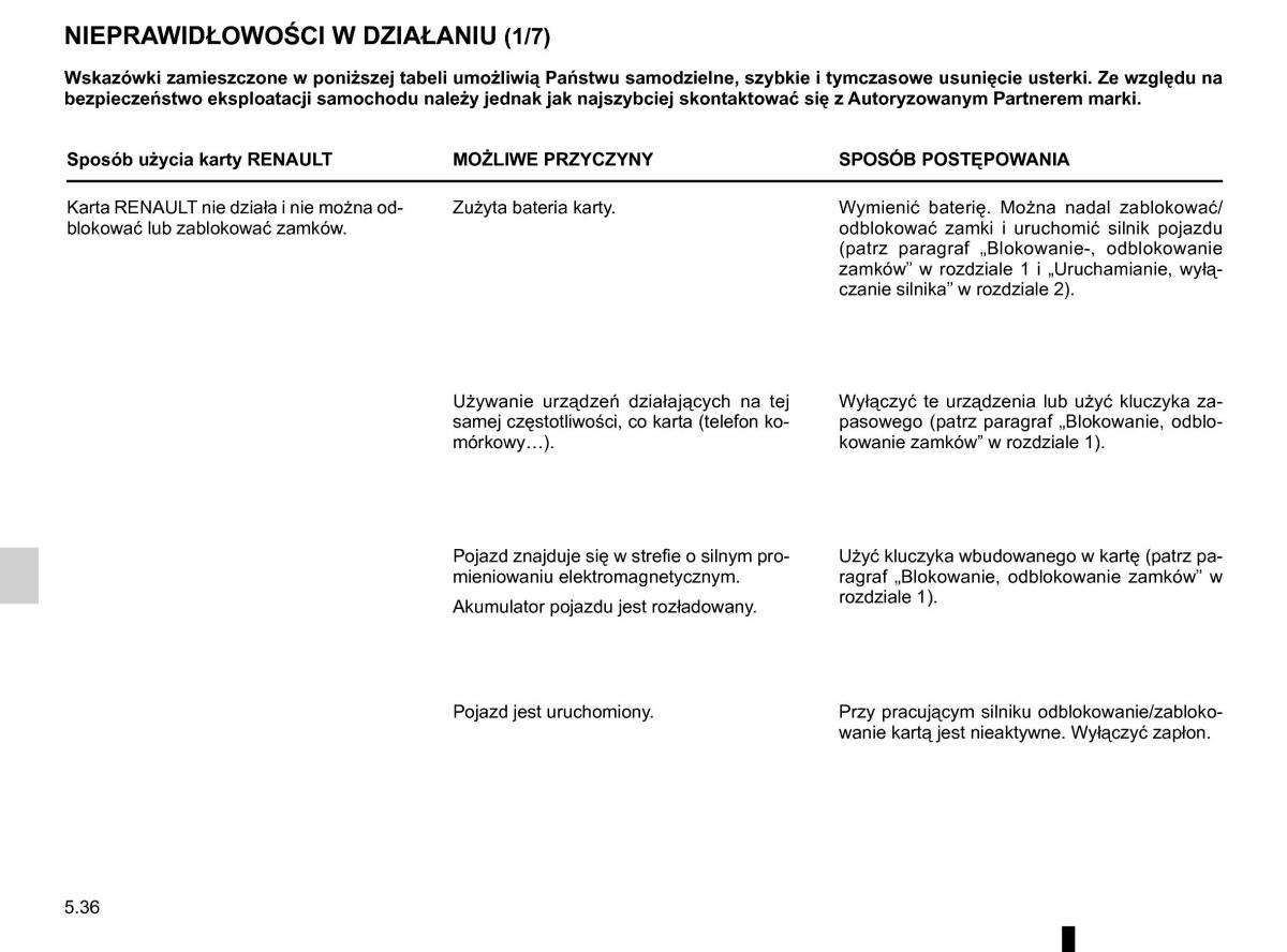 Renault Traffic III 2 instrukcja obslugi / page 262