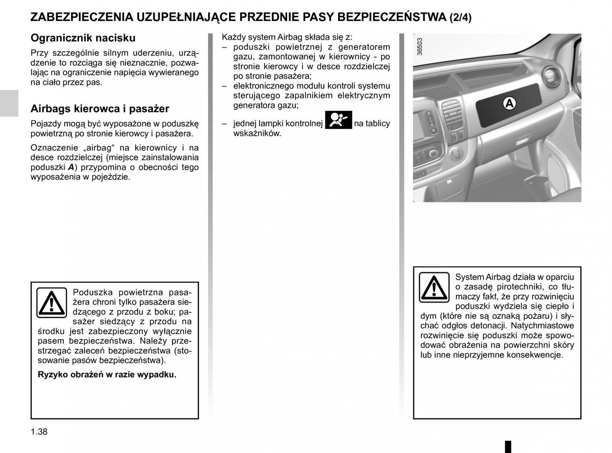 Renault Traffic III 2 instrukcja obslugi / page 44