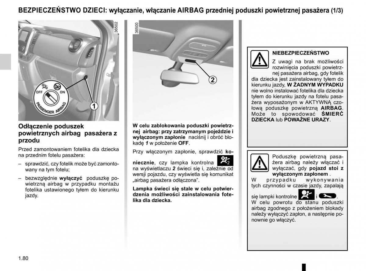 Renault Traffic III 2 FL instrukcja obslugi / page 86