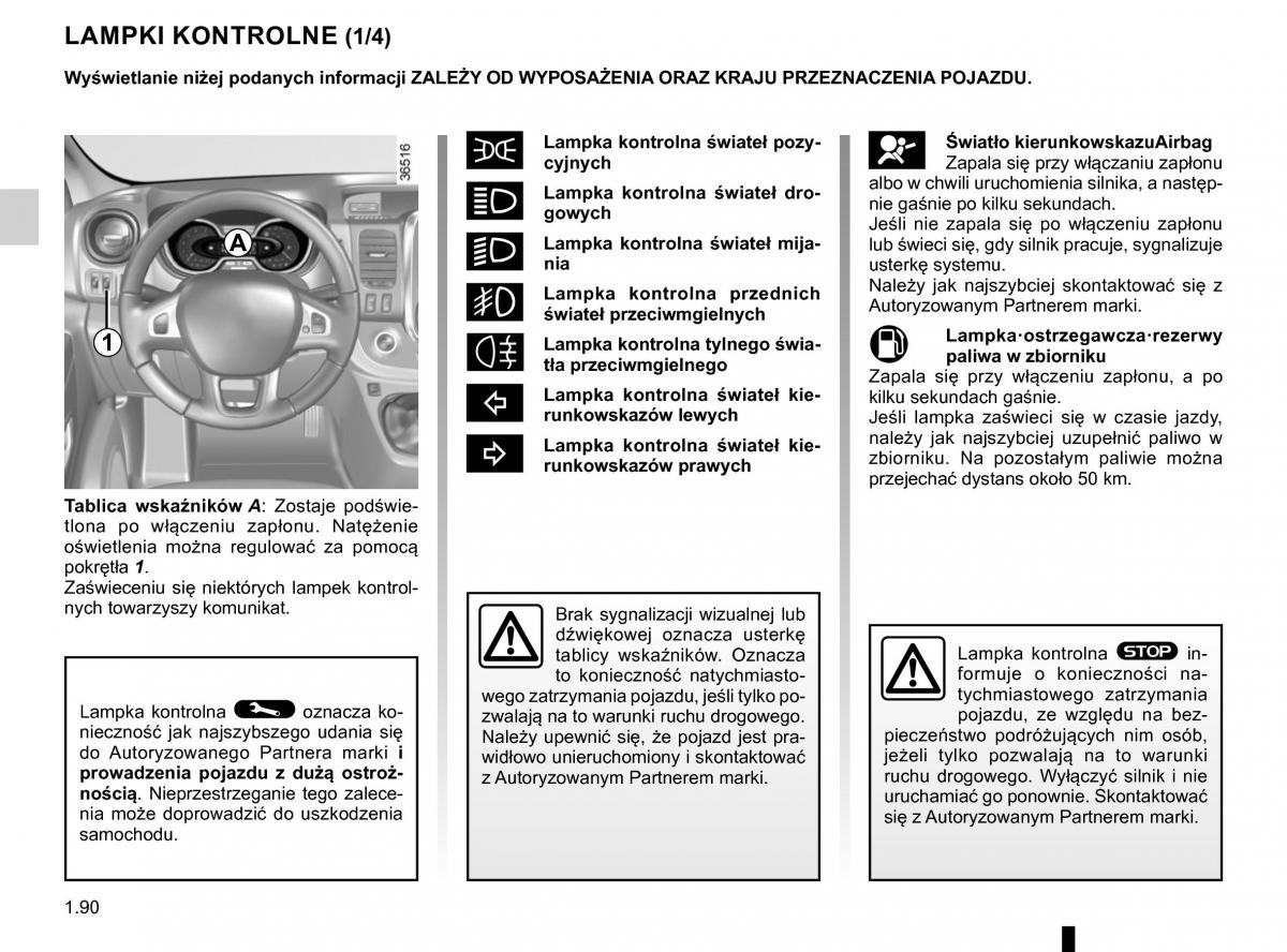 Renault Traffic III 2 FL instrukcja obslugi / page 96