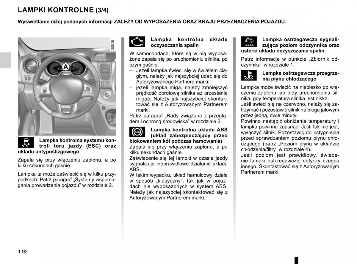 Renault Traffic III 2 FL instrukcja obslugi / page 98