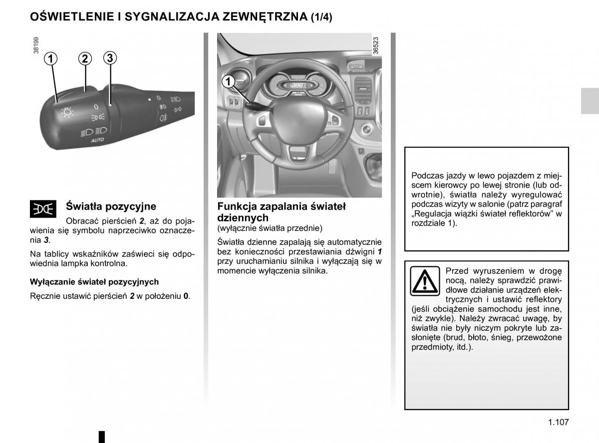 Renault Traffic III 2 FL instrukcja obslugi / page 113