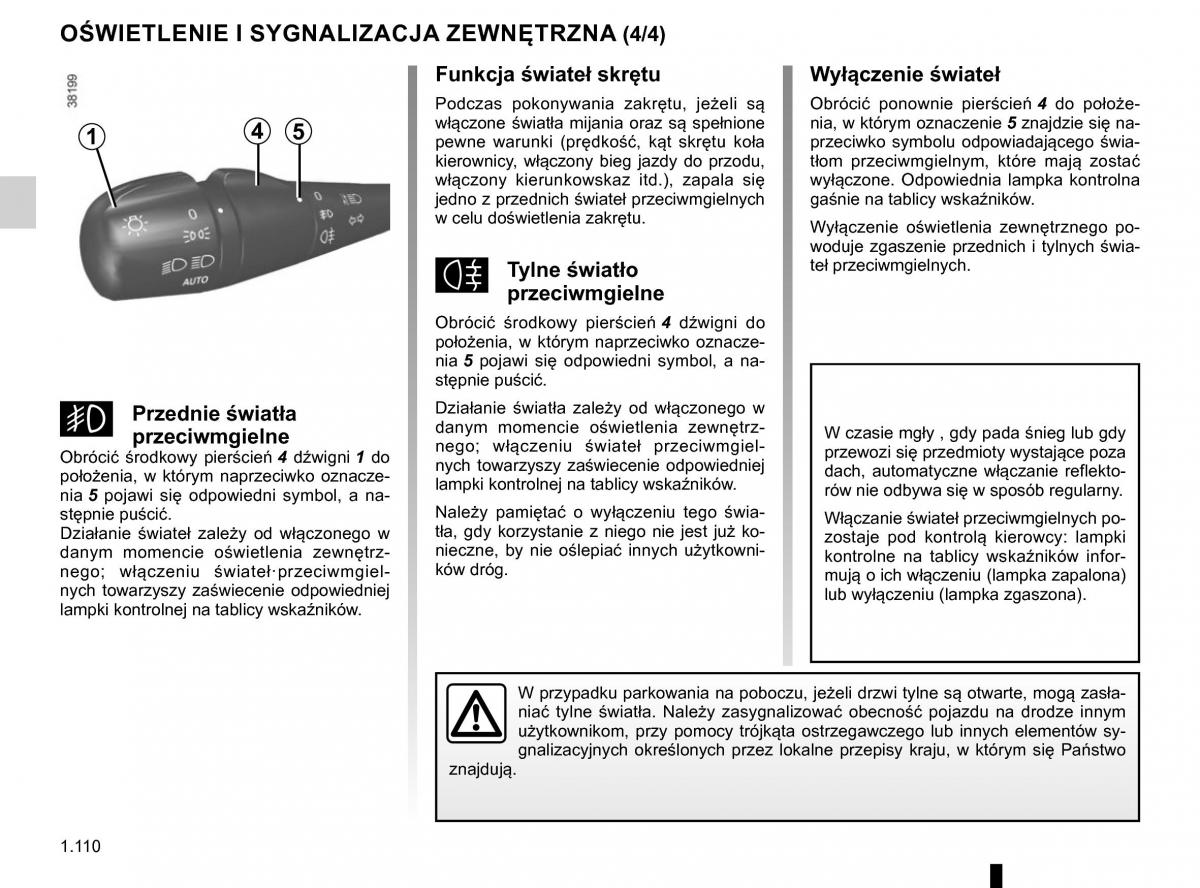 Renault Traffic III 2 FL instrukcja obslugi / page 116