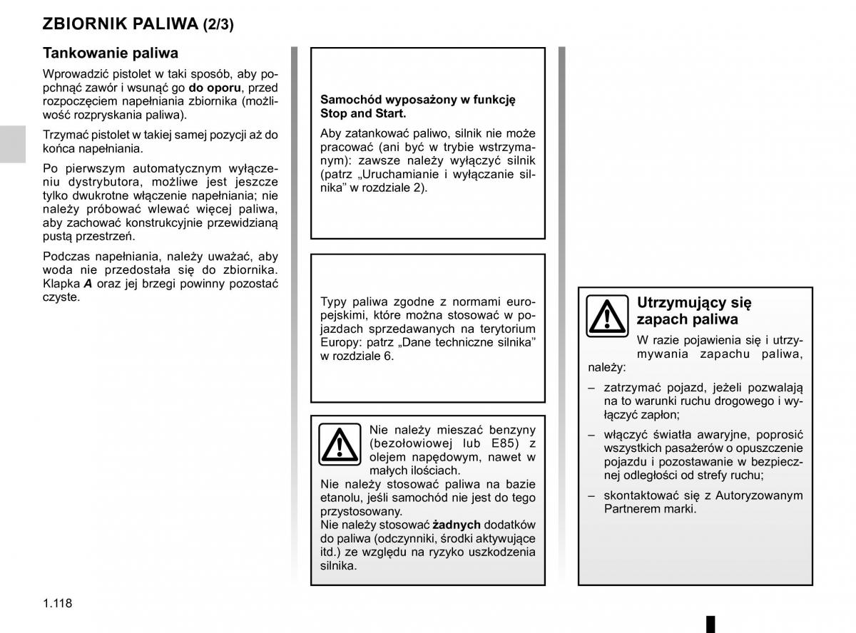 Renault Traffic III 2 FL instrukcja obslugi / page 124