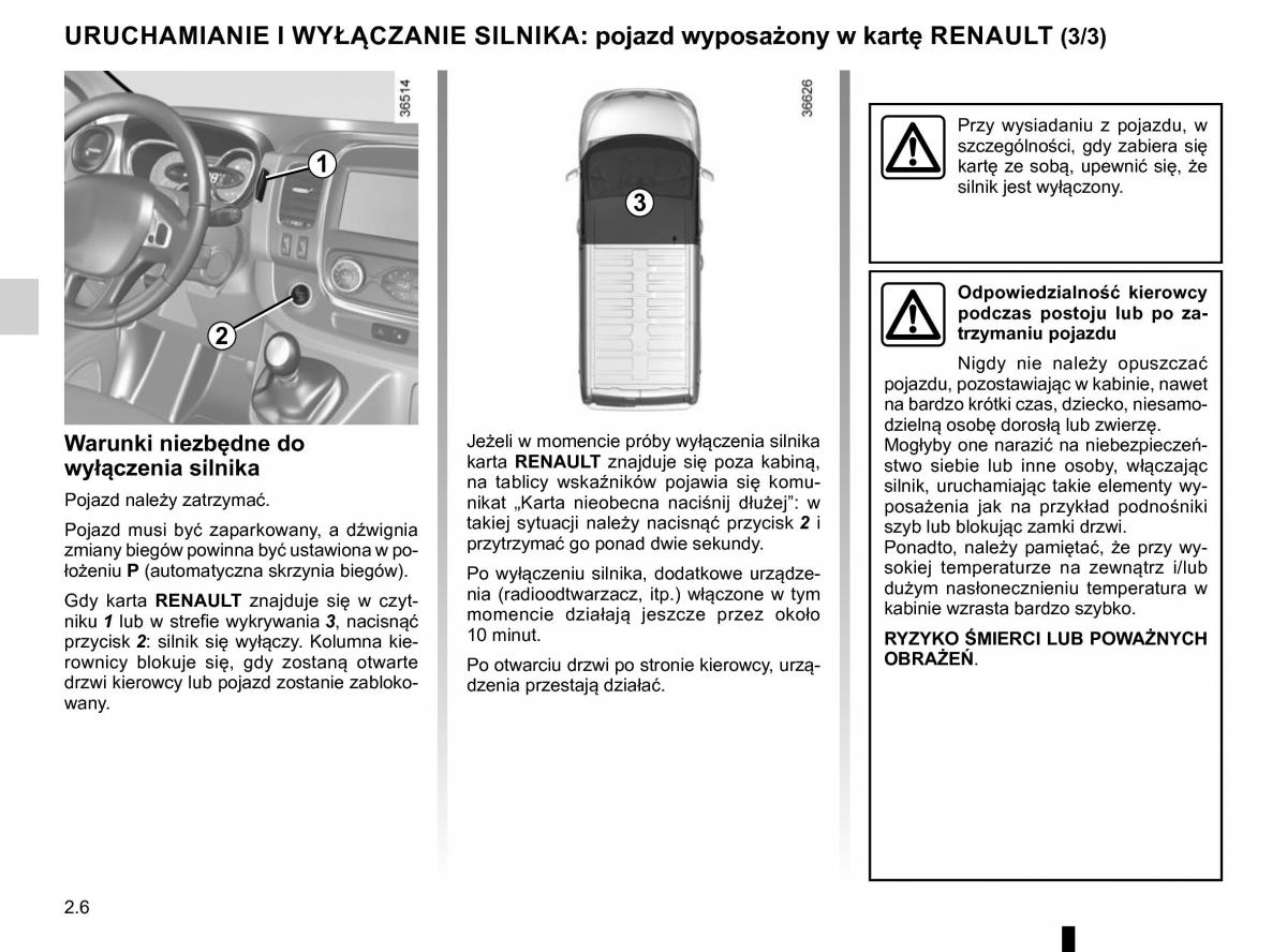 Renault Traffic III 2 FL instrukcja obslugi / page 136