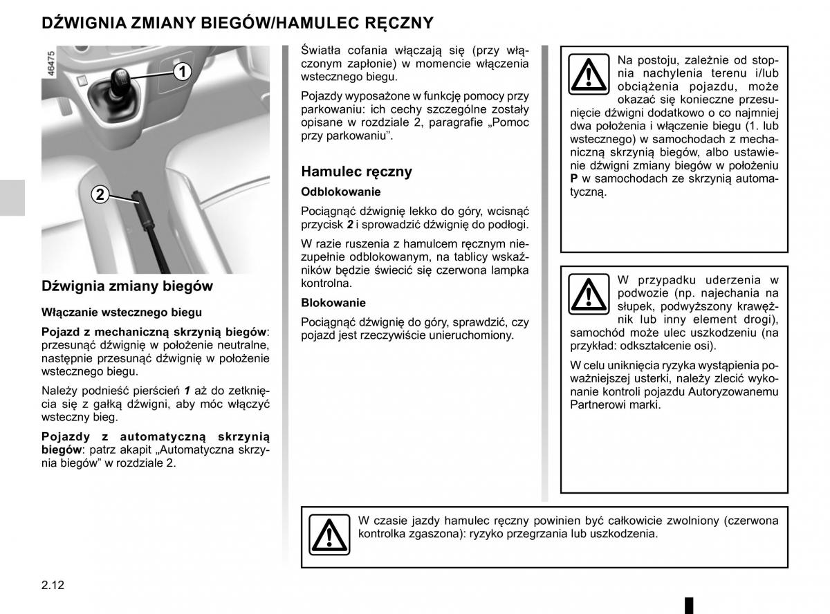 Renault Traffic III 2 FL instrukcja obslugi / page 142