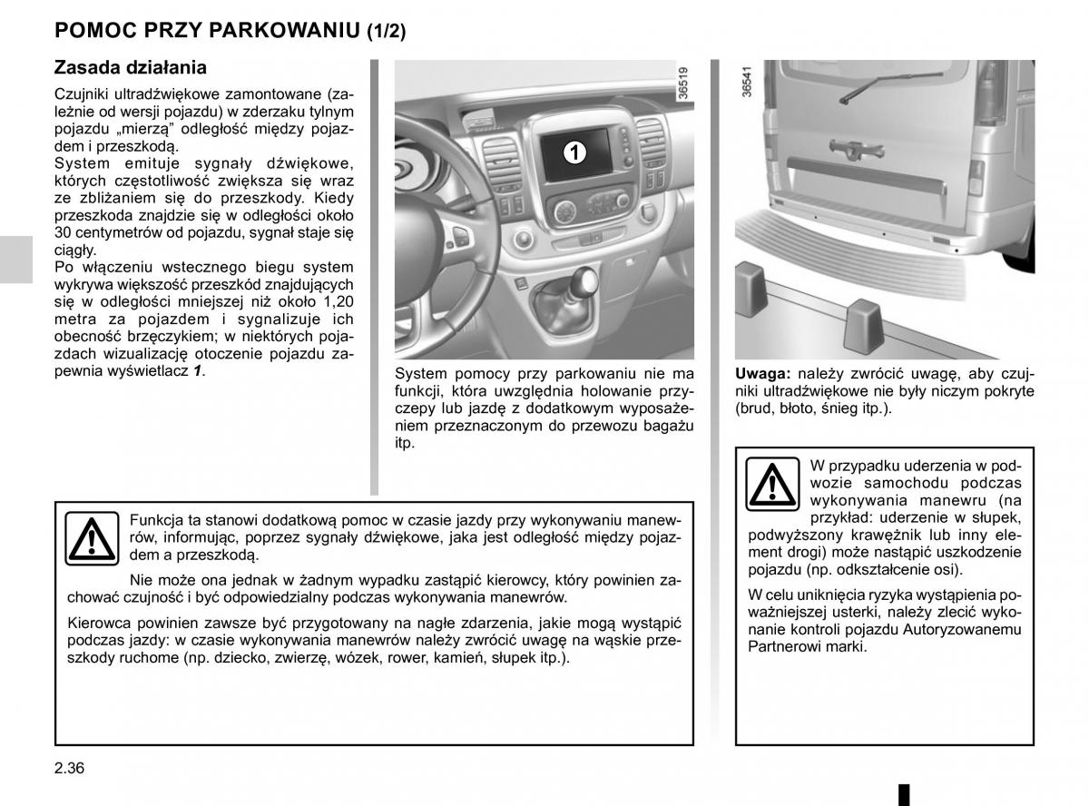 Renault Traffic III 2 FL instrukcja obslugi / page 166