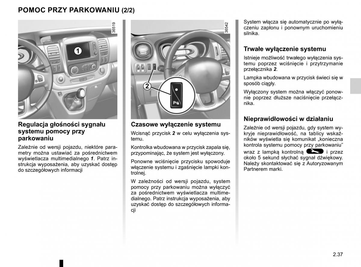 Renault Traffic III 2 FL instrukcja obslugi / page 167