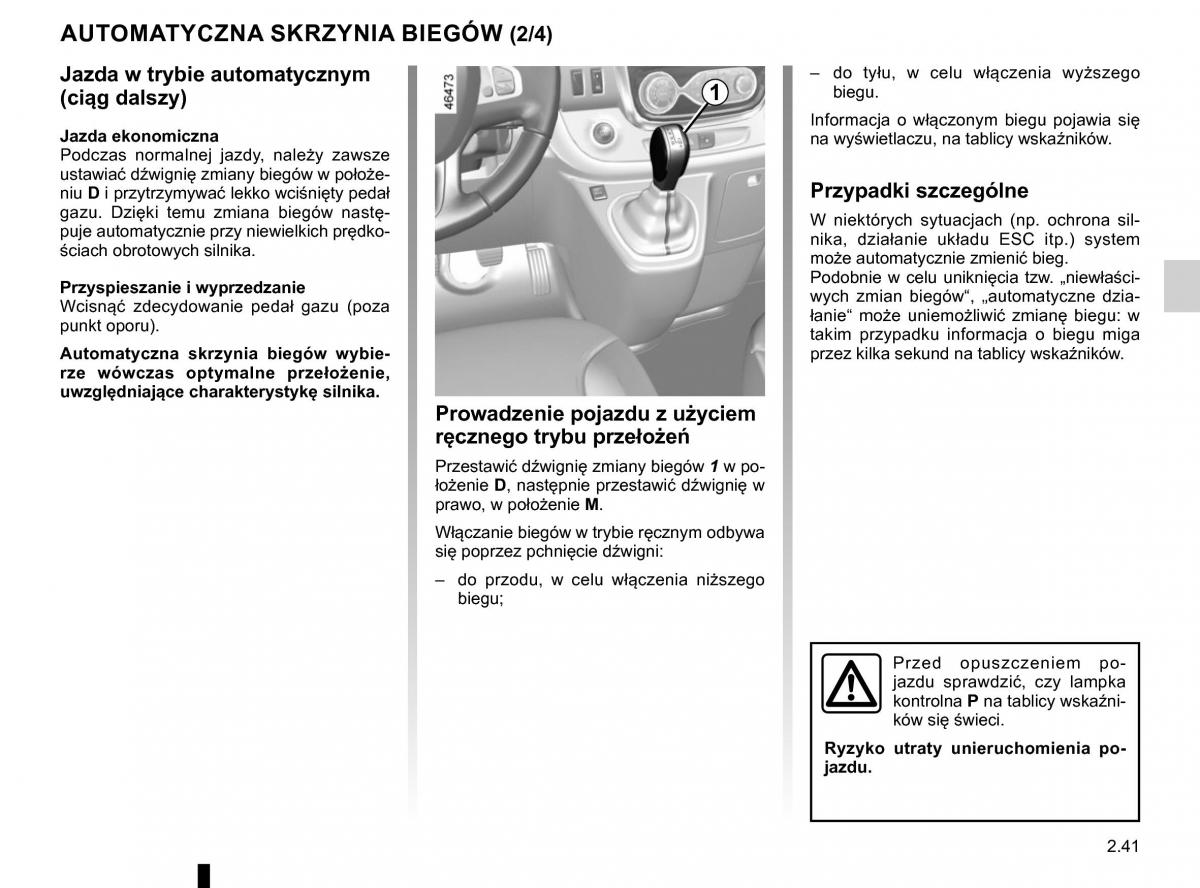 Renault Traffic III 2 FL instrukcja obslugi / page 171