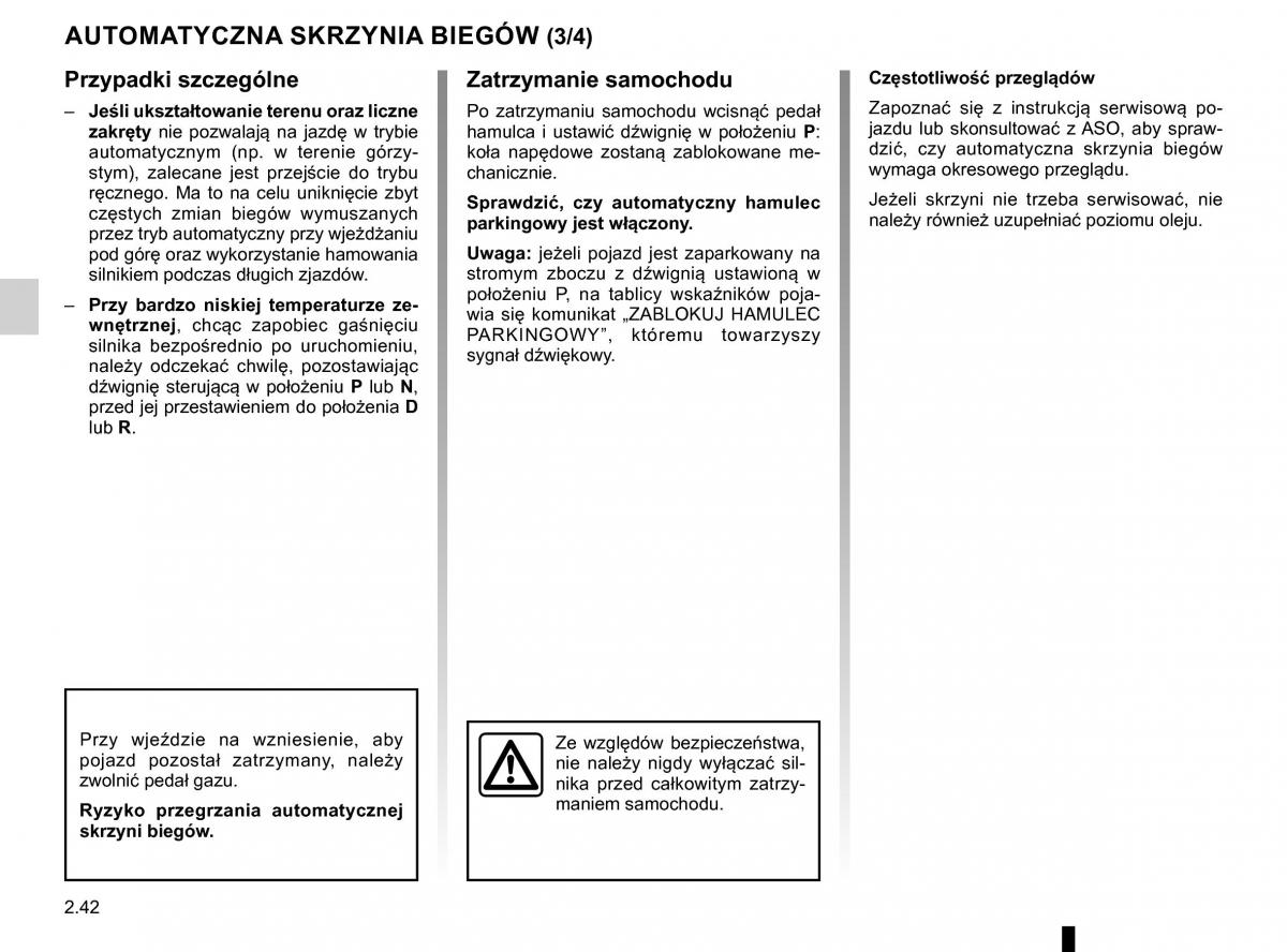 Renault Traffic III 2 FL instrukcja obslugi / page 172