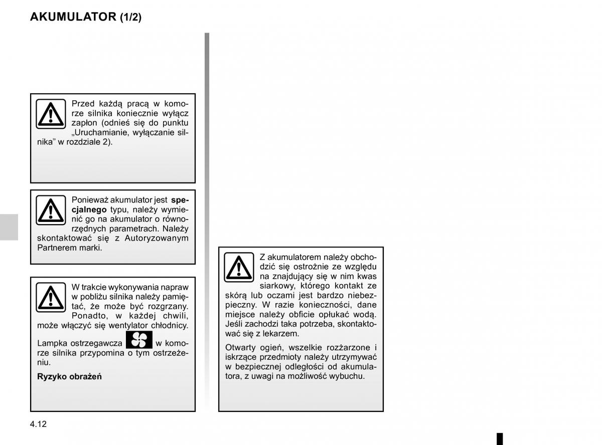 Renault Traffic III 2 FL instrukcja obslugi / page 230