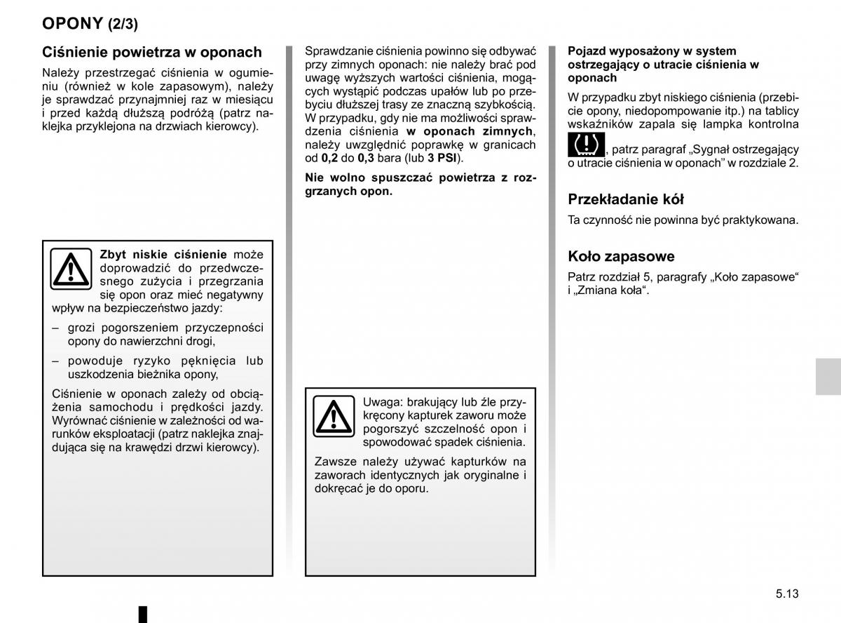 Renault Traffic III 2 FL instrukcja obslugi / page 249