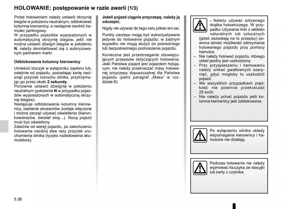 Renault Traffic III 2 FL instrukcja obslugi / page 272