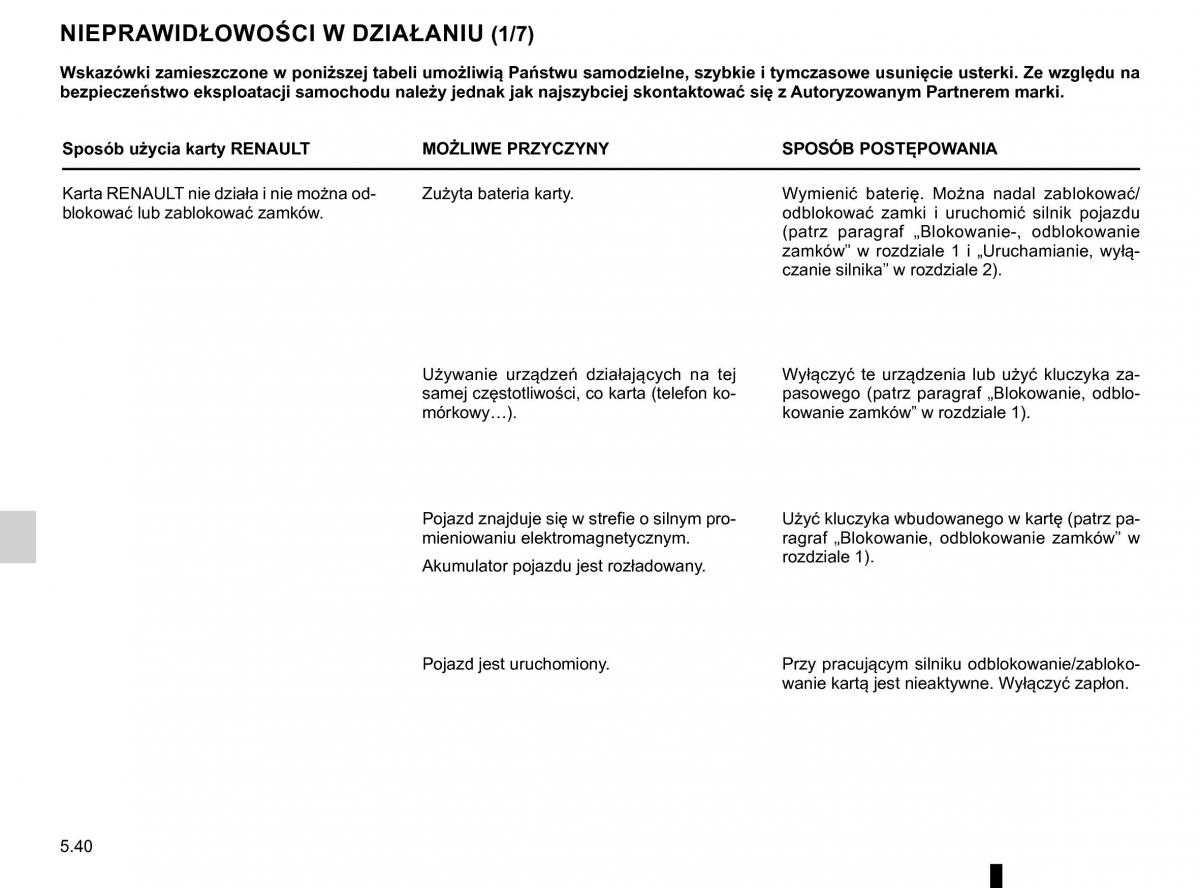 Renault Traffic III 2 FL instrukcja obslugi / page 276