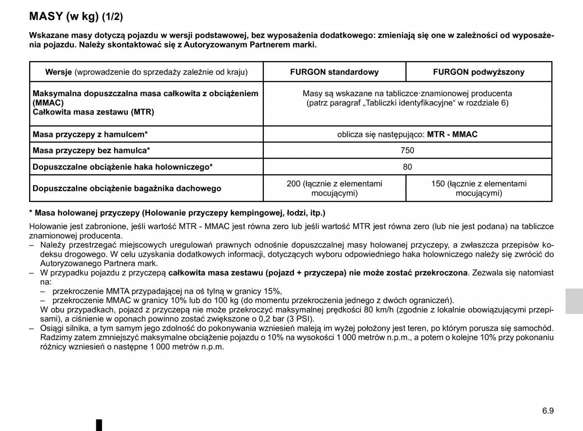 Renault Traffic III 2 FL instrukcja obslugi / page 291