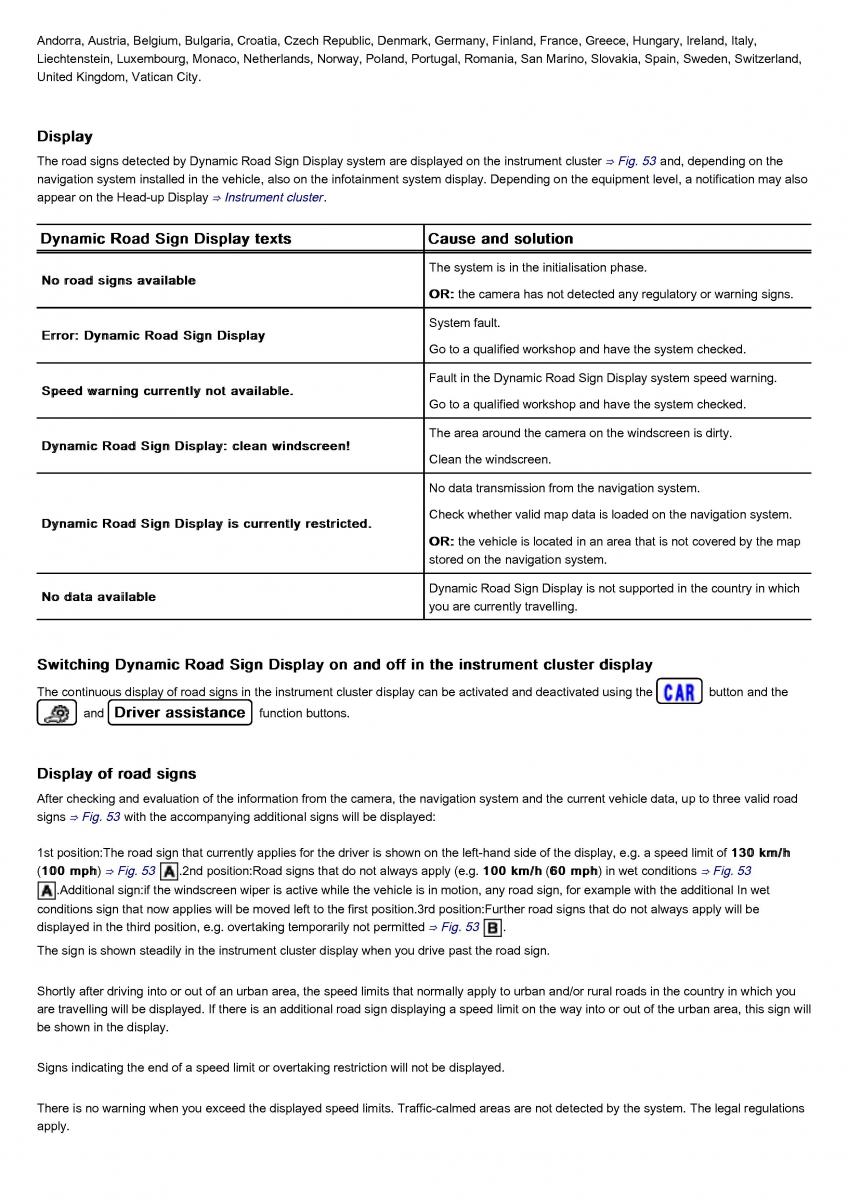 VW Volkswagen Tiguan II 2 owners manual / page 72