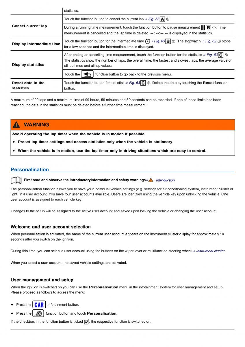 VW Volkswagen Tiguan II 2 owners manual / page 96