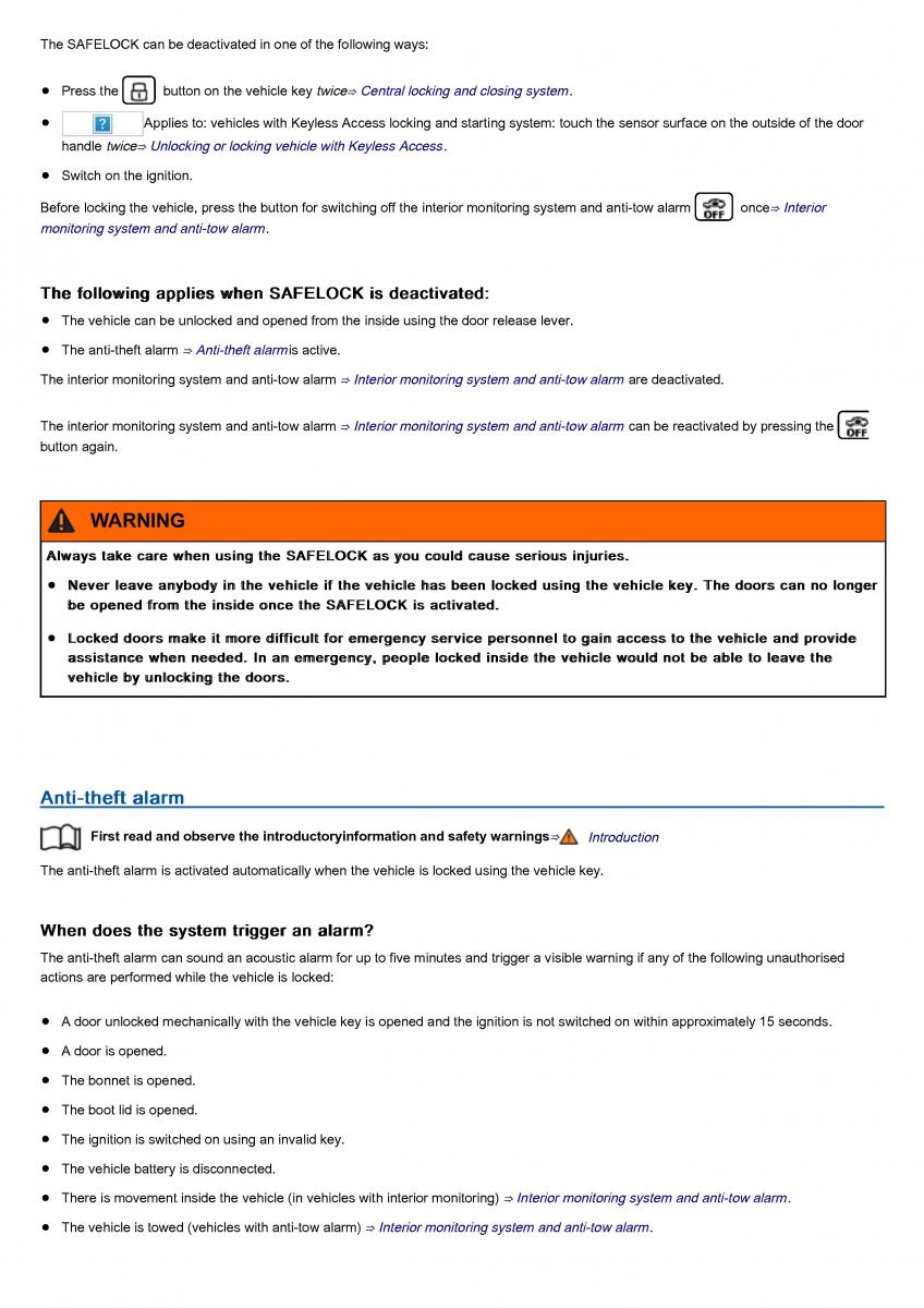 VW Volkswagen Tiguan II 2 owners manual / page 109