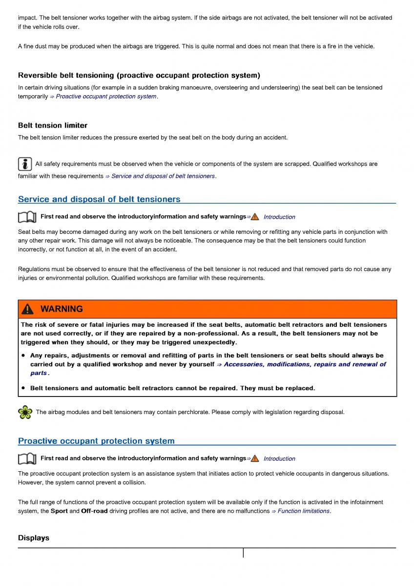 VW Volkswagen Tiguan II 2 owners manual / page 17