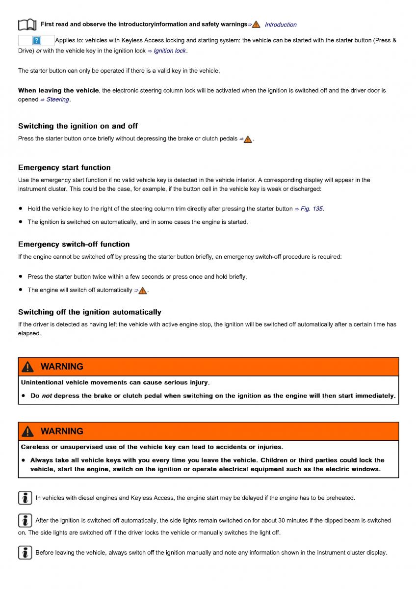 VW Volkswagen Tiguan II 2 owners manual / page 201